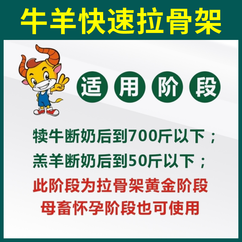 犊牛拉骨架牛羊快长增肥速长小牛用膘王育肥饲料添加剂牛犊预混料 - 图2