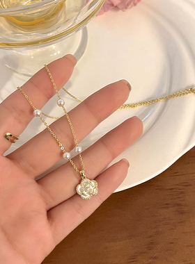 气质山茶花项链女轻奢小众