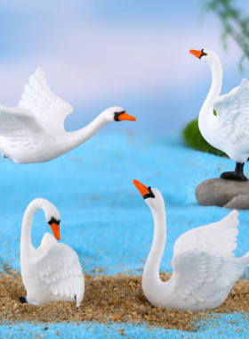 塑料手工动物微景观蛋糕小摆件