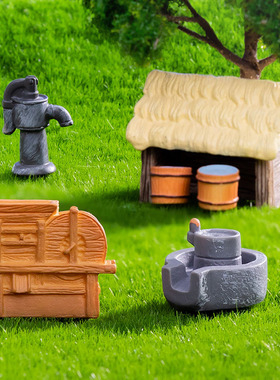 树脂小摆件田园微景观农用工具