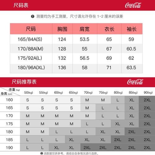 Coca-Cola/可口可乐 男女同款美式复古多口袋翻领水洗牛仔外套 - 图3