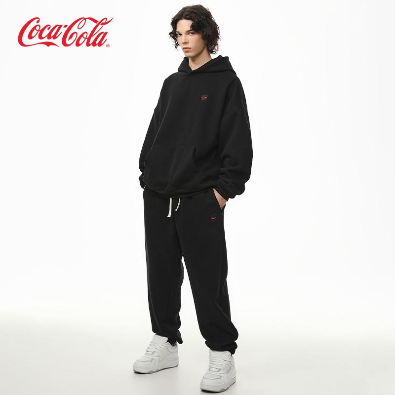 Coca-Cola可口可乐 休闲束脚卫裤运动裤连帽卫衣套装男女