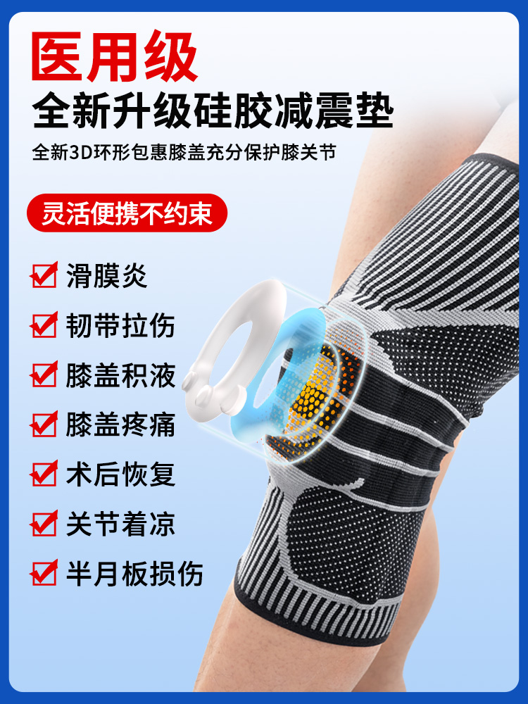 医用护膝半月板韧带损伤男女款老人关节炎滑膜炎专用保暖风湿积液-图0