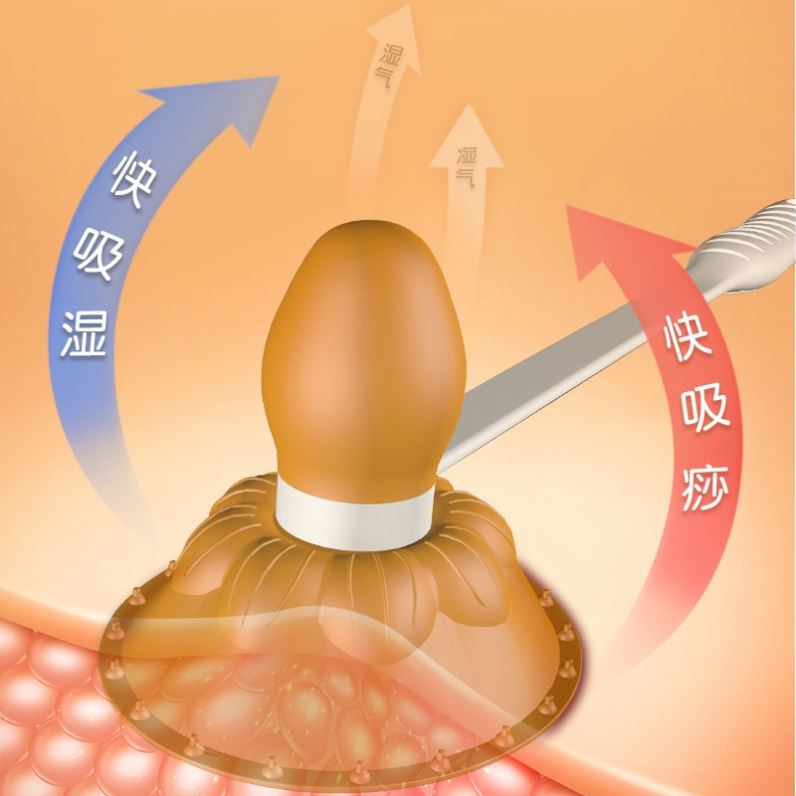 拍八虚锤子经络拍打器肝胆经络拍打硅胶吸湿罐经络拍打器硅胶吸痧-图2