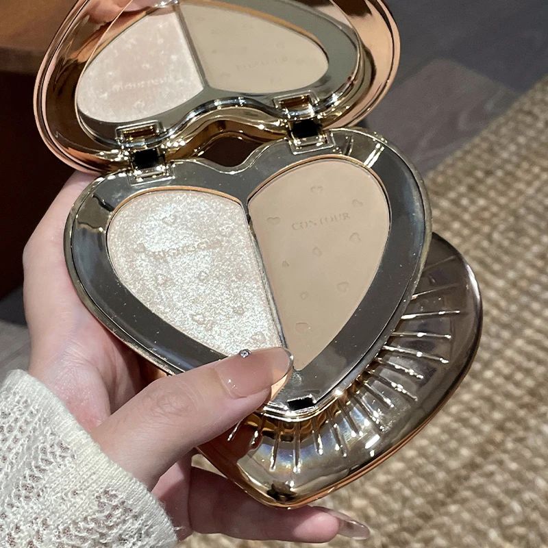 幻影小熊高光修容盘高光修容一体盘哑光高光提亮自然立体鼻影少女 - 图2