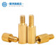 M2 copper column knurled round security Yin and Yang column