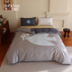 Simple contrasting pure cotton velvet cotton tribute satin four-piece set