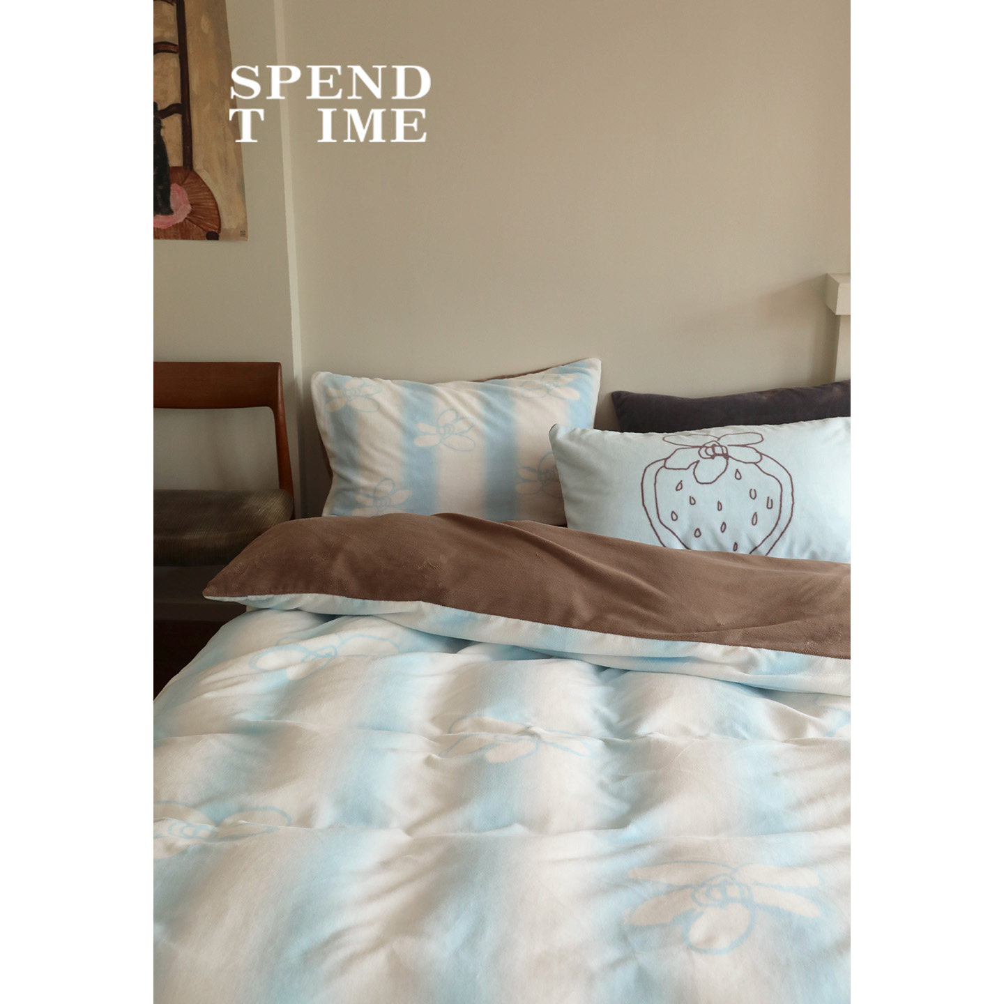 Spendtime原创卡通牛奶绒加厚秋冬圣诞色拼搭保暖四件套床单床品,淘宝优惠券,粉丝福利购,淘宝优惠卷