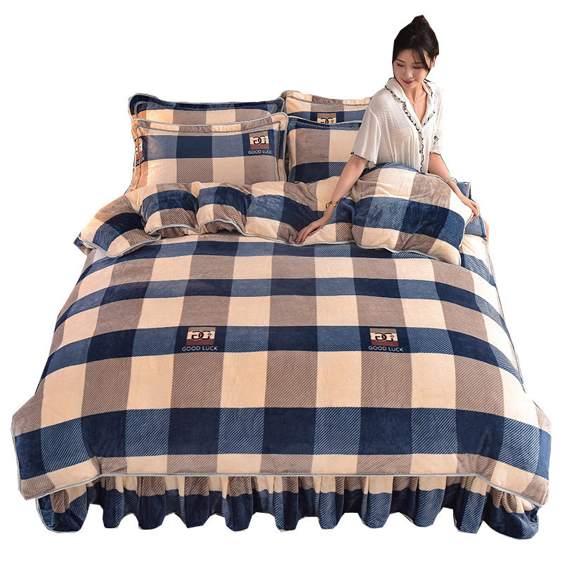 秋冬季珊瑚绒被套单件牛奶绒加厚保暖双面毛绒被罩单人加绒三件套,淘宝优惠券,粉丝福利购,淘宝优惠卷