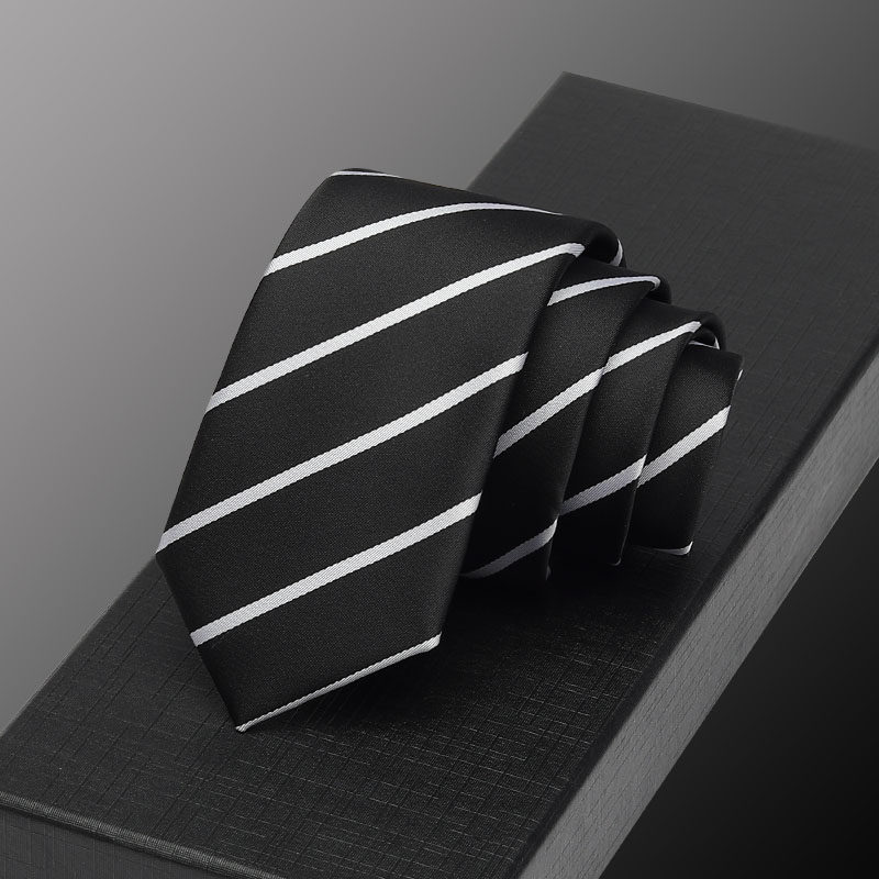 男士领带手打韩版细窄经典黑色白条纹西装衬衫装饰休闲年轻男女潮,淘宝优惠券,粉丝福利购,淘宝优惠卷