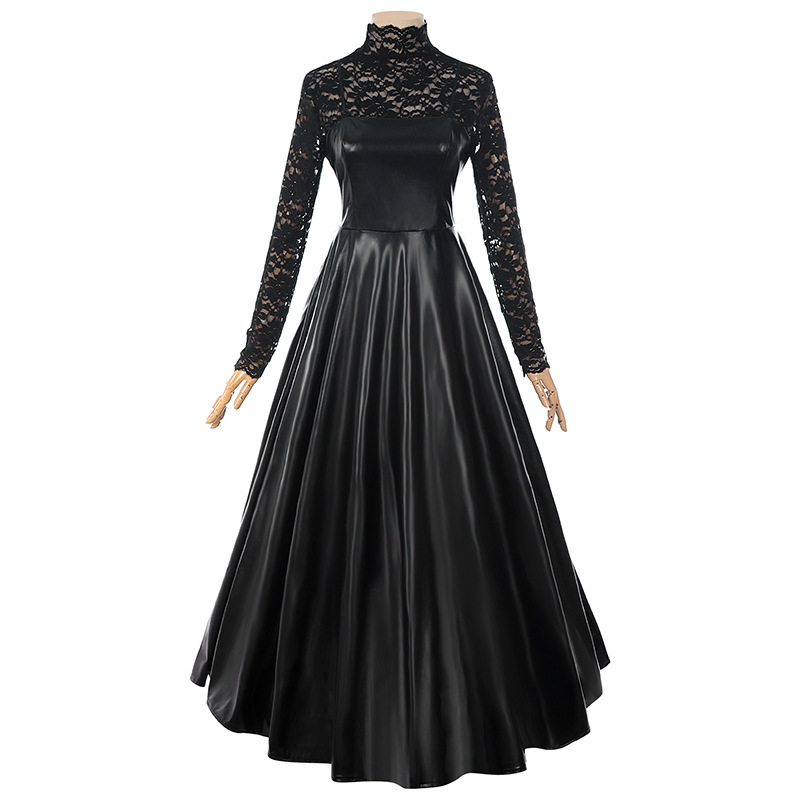 坂本日常cos服大佛黑色连衣裙蕾丝打底全套二次元cosplay服装 - 图0