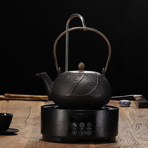 孟瀚铸铁壶烧水壶电陶炉煮茶壶套装家用煮水壶日本生老铁壶煮茶炉 - 图3