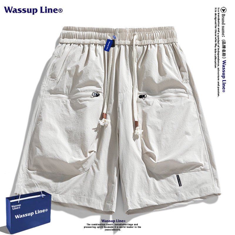 WASSUP Line潮牌工装短裤男士夏季宽松休闲五分裤大码运动中裤子,淘宝优惠券,粉丝福利购,淘宝优惠卷