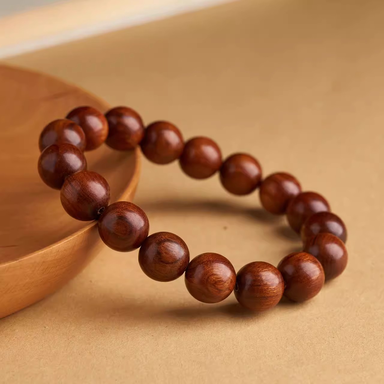 油梨手串黄花梨海南手链正品男女天然圆珠佛珠正宗紫降香老料文玩 - 图1