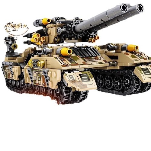 2025积木男孩益智力拼装坦克汽车模型儿童军事小学生拼图玩具礼物 - 图3