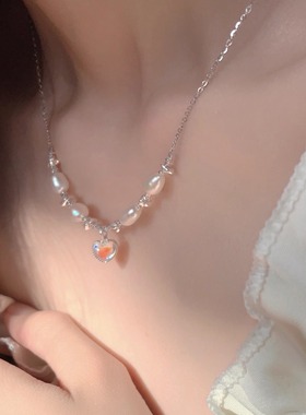 鲛人语/细碎日光  原创碎银子轻奢项链高级感爱心甜美小众锁骨链