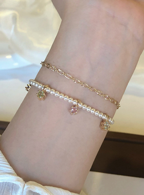 鲛人语/仲夏夜之梦 原创春夏彩色珍珠手链气质高级感甜美手串生日