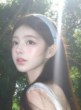 秋冬天蓝色宽边发箍日常外戴高颅顶发卡女2025新款高级感轻奢头箍