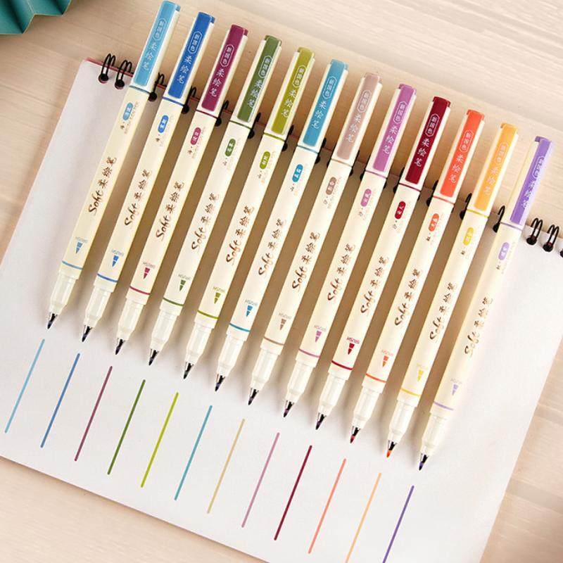 点石DS827新国色四季柔绘笔复古红笔学生用手账笔bursh彩色秀丽笔,淘宝优惠券,粉丝福利购,淘宝优惠卷