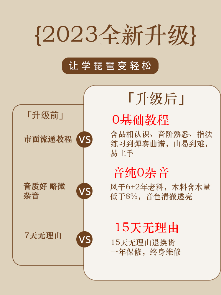 红木琵琶乐器初学儿童自学成人琵笆入门考级专用花梨木演奏老料琴 - 图2