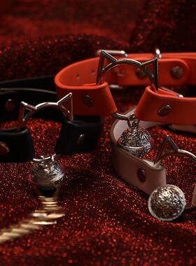 铃铛项链女牵引绳颈带链子颈圈锁骨链颈环choker脖子颈链脖圈项圈