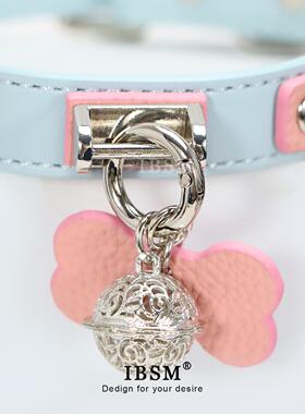 清新骨头挂牌可爱铃铛皮革颈环女m定制刻字cos项圈puppy牵引