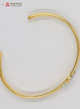 玉见敦煌九色鹿系列S925银镶锆石手镯女款开口镯子2021夏季新款