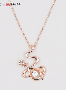 镶嵌锆石小众设计感百搭银项链