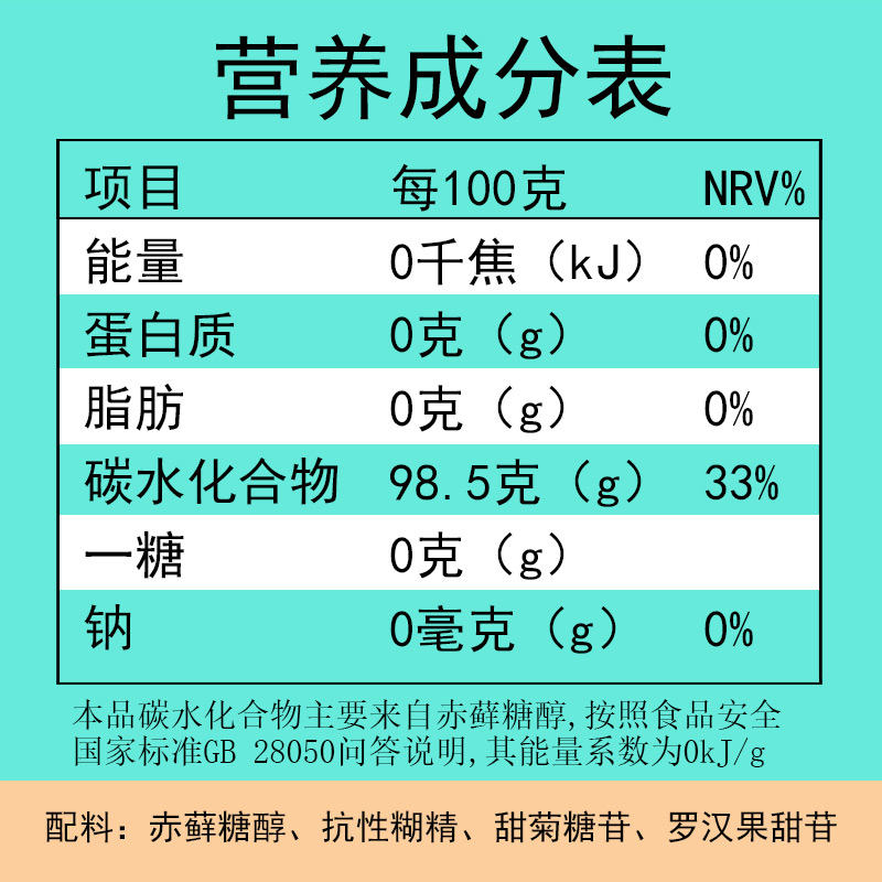 零卡糖赤藓糖醇0卡糖甜菊糖苷烘焙专用代糖轻食无蔗糖优于木糖醇 - 图1