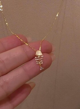 铜合金爆闪mini小鱼骨毛衣链女