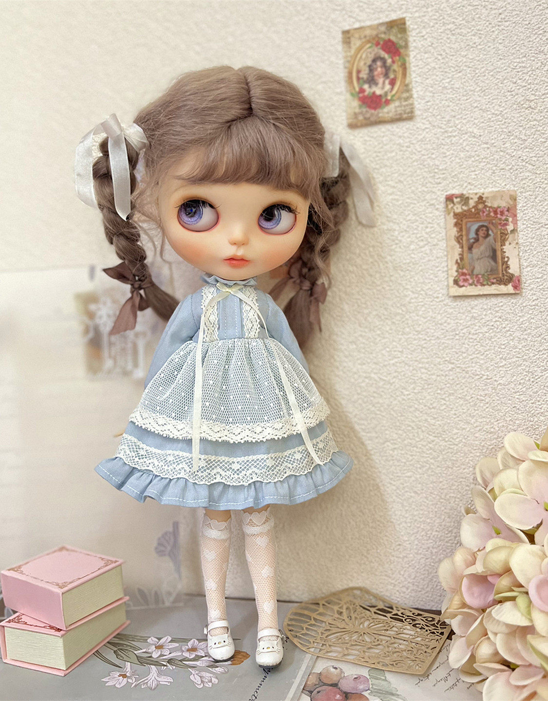 blythe/Azone/ob24 ob22 娃衣 少女心事 复古本色蕾丝连衣裙,淘宝优惠券,粉丝福利购,淘宝优惠卷
