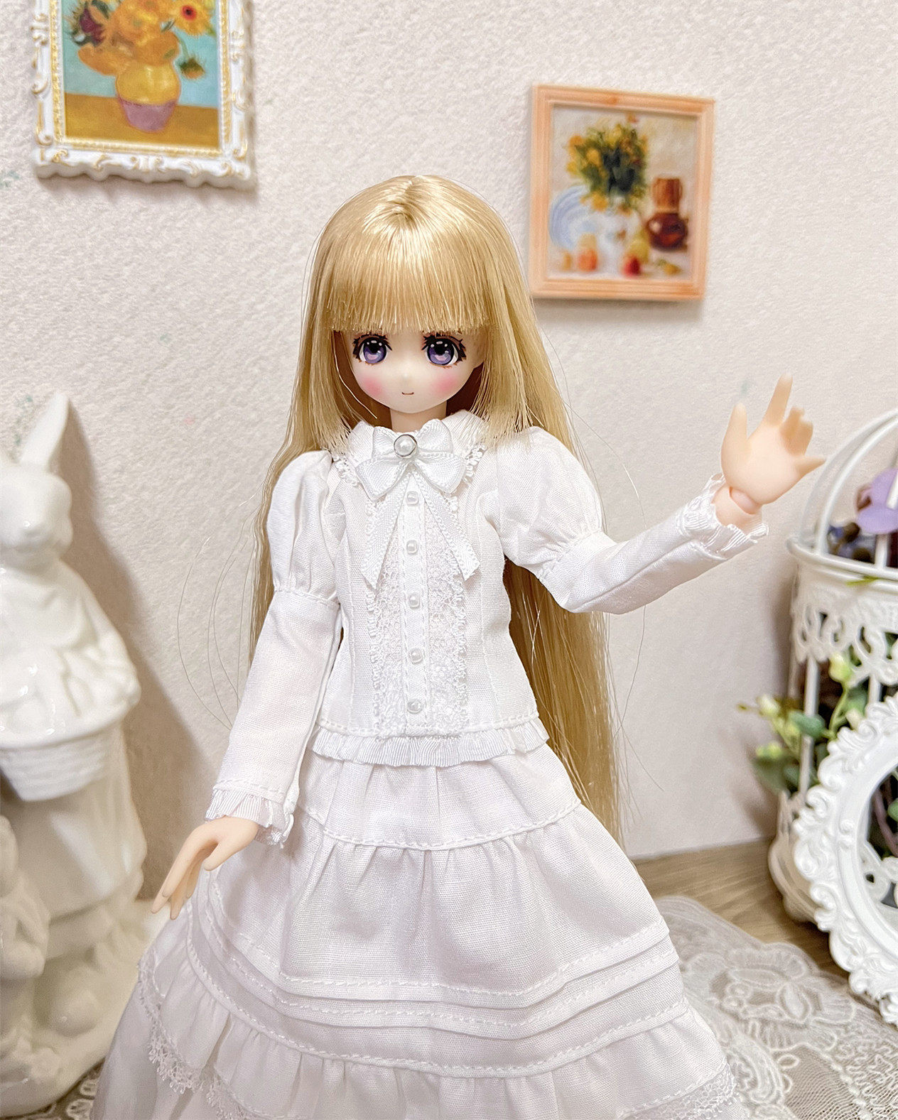 Azone blythe ob24 光魇双生 复古欧式黑白两色 衬衫长裙两件套,淘宝优惠券,粉丝福利购,淘宝优惠卷