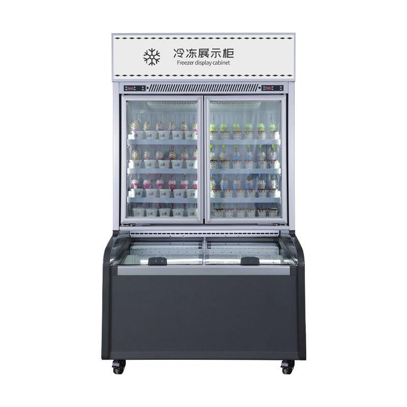 立式组合冰柜饮料冰淇淋组合立式冷藏冷冻一体雪糕展示柜生鲜 - 图3