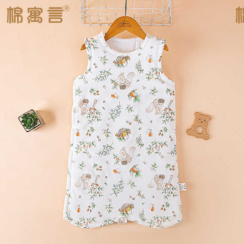 宝宝睡袋秋冬款儿童睡袍冬季保暖睡衣婴儿加厚背心式睡觉防踢被子 - 图2