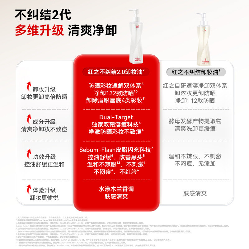 红之不纠结多效净澈卸妆油敏感肌脸部眼唇温和深层清洁卸防晒浓妆