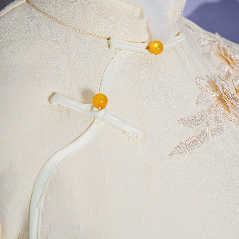 改良版年轻款女气质显瘦修身旗袍 秋思婵旗袍