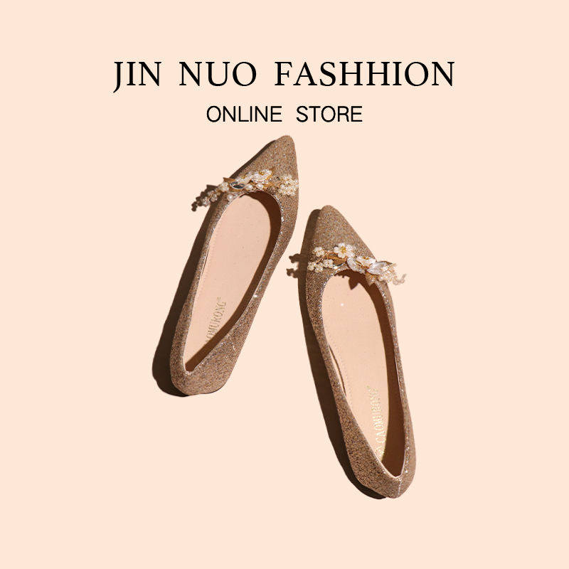 水晶鞋婚鞋新娘鞋禾秀婚纱两穿女2024年新款伴娘鞋法式方扣高跟鞋,淘宝优惠券,粉丝福利购,淘宝优惠卷