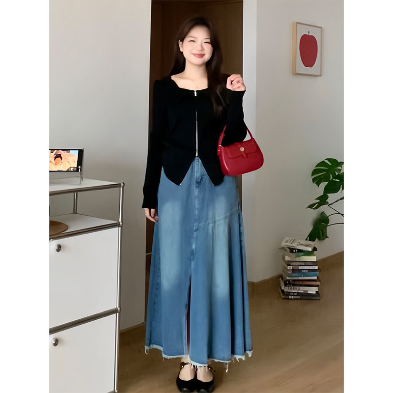 微胖的喵喵 大码女装胖mm初秋显瘦气质一字肩长袖针织衫上衣 3112,淘宝优惠券,粉丝福利购,淘宝优惠卷