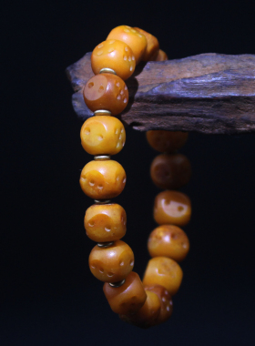 梵间星辰 西藏精品老牦牛骨10*10mm骰子单圈素珠佛珠手串手链