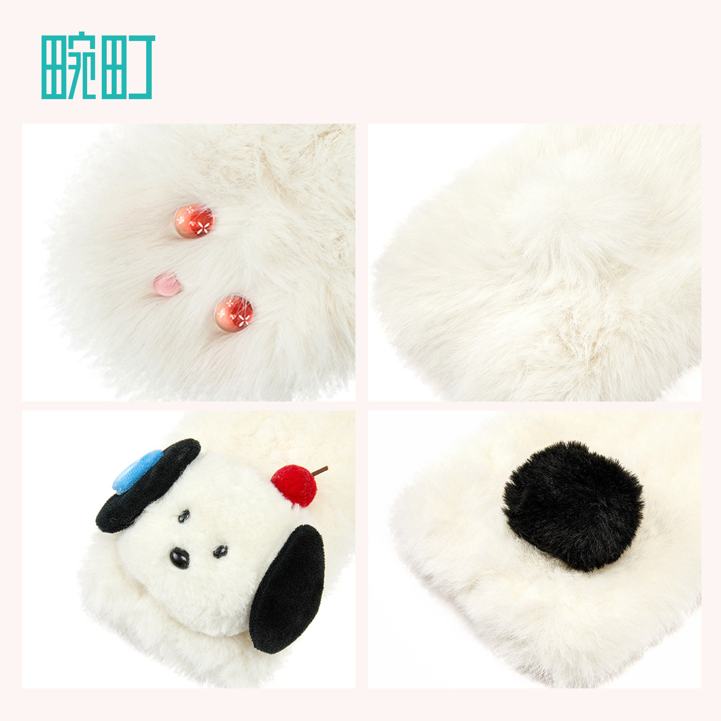 畹町毛绒围脖女冬季保暖加厚护颈可爱泰迪小狗仿狐狸毛交叉小围巾,淘宝优惠券,粉丝福利购,淘宝优惠卷