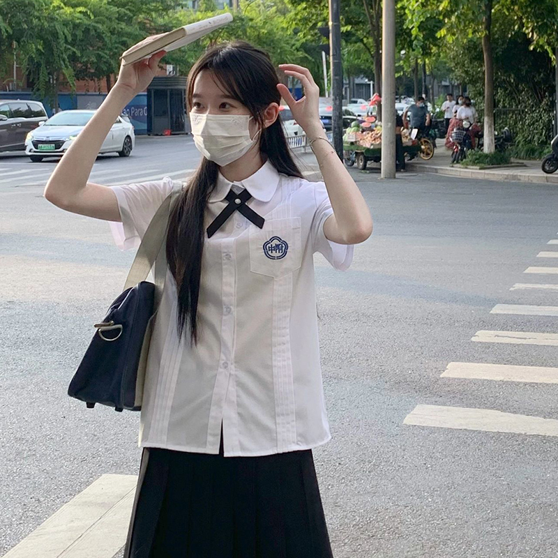 台湾师大附中校服jk制服风琴褶泰国衬衫短袖女学生学院风夏班服-图1