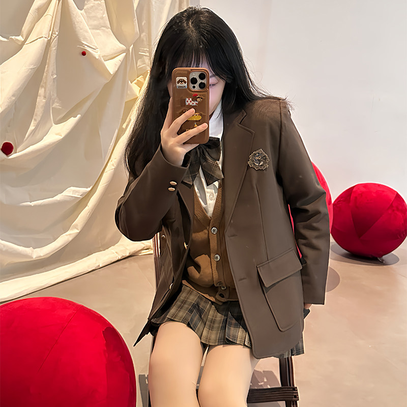 轻音柠檬原创jk西装女学生秋冬制服校供收腰外套学院风百褶裙套装,淘宝优惠券,粉丝福利购,淘宝优惠卷