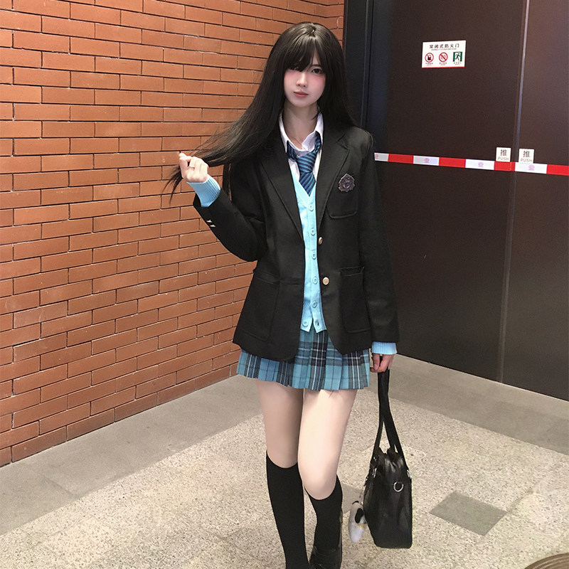 轻音柠檬原创jk西装女学生秋冬制服校供收腰外套学院风百褶裙套装,淘宝优惠券,粉丝福利购,淘宝优惠卷