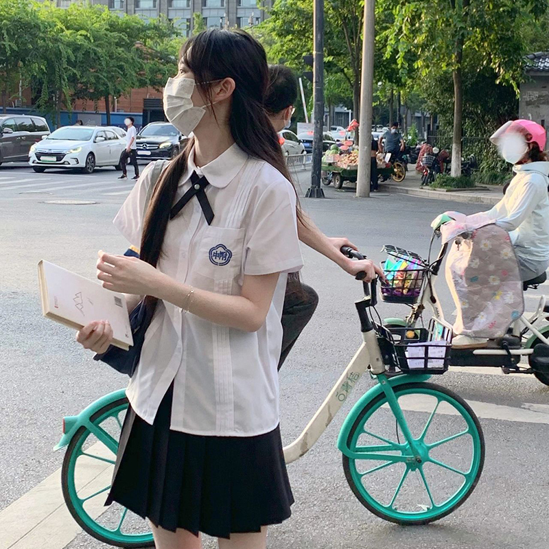 台湾师大附中校服jk制服风琴褶泰国衬衫短袖女学生学院风夏班服-图0