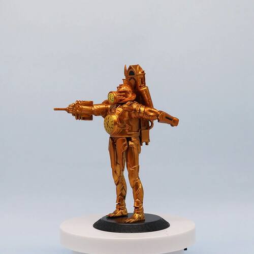 17cm Skibidi Toilet Anime Figure Gold Titan Clock Man Action - 图3