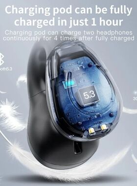 Wireless Open Ear Sport Headphones,Clip On Wireless BT Earbu