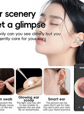 Smart Visual Ear Cleaner Set with Camera 1080P Ear Sticks Ea