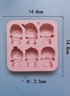 Natal gingerbread homem doces molde molde de silicone biscoi