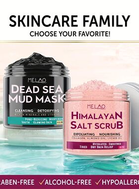 MELAO Himalayan Salt Body Scrub with Collagen and Stem Cells