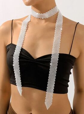 Trendy 1.3M Long Bling Scarf Neckerchief Sparkling Luxury Sh